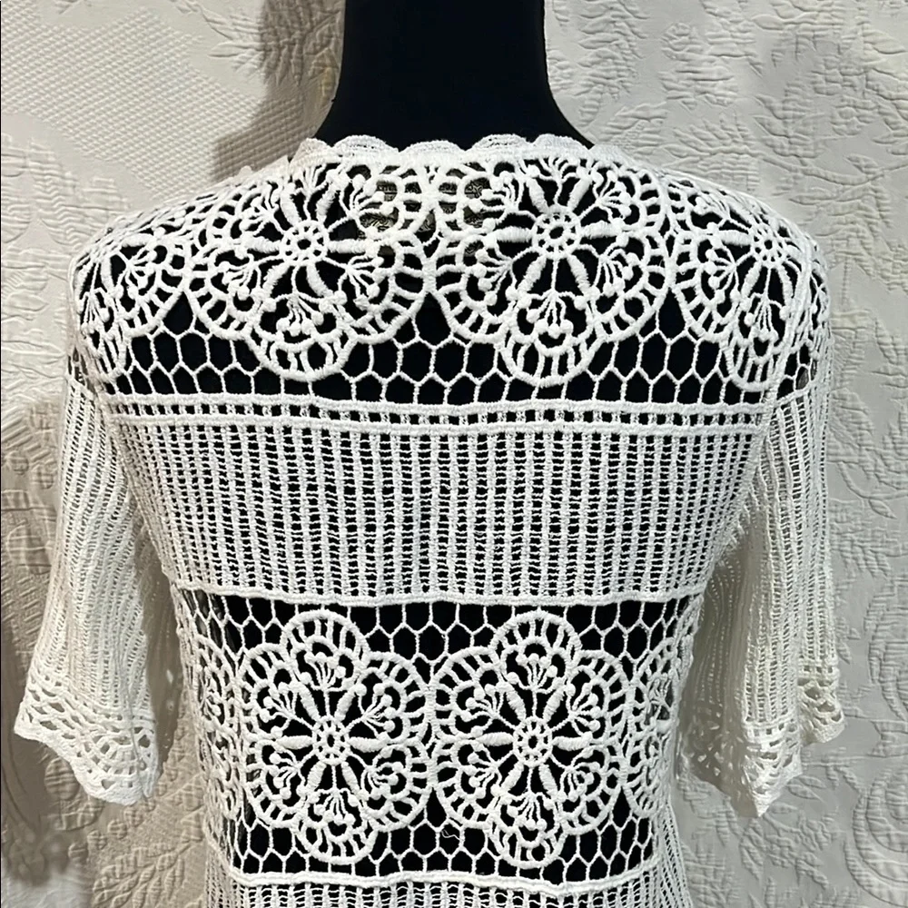 Anthropologie James Coviello Janice Crocheted Top,‎ size small